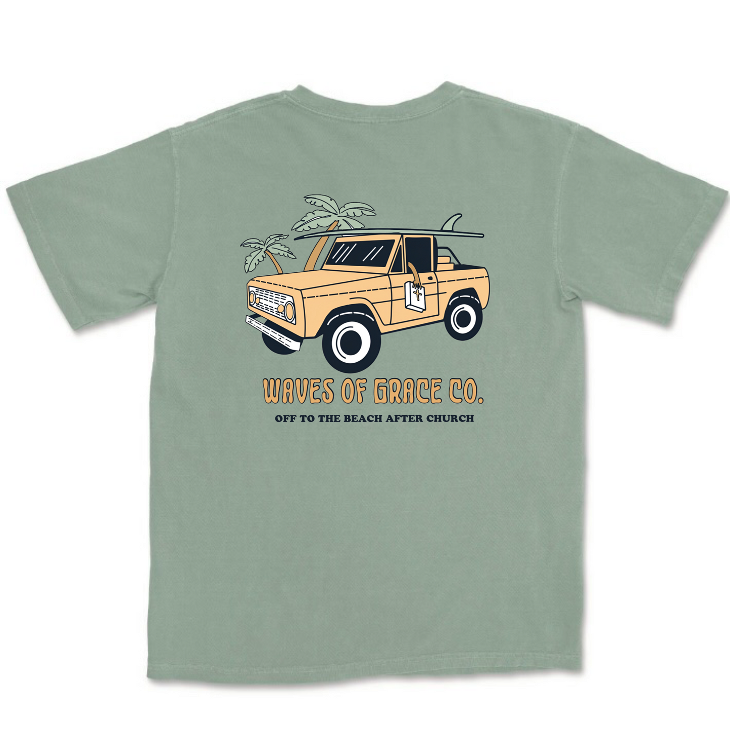 Beach after Church Tee (Green)